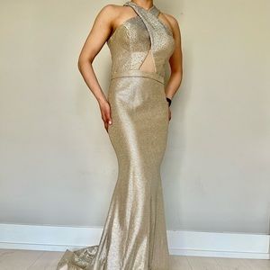 Unused Long shiny wedding/prom dress.
